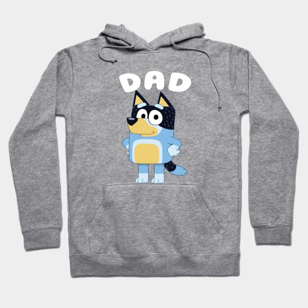 Bluey Dad Simple Vintage Hoodie by Justine Nolanz